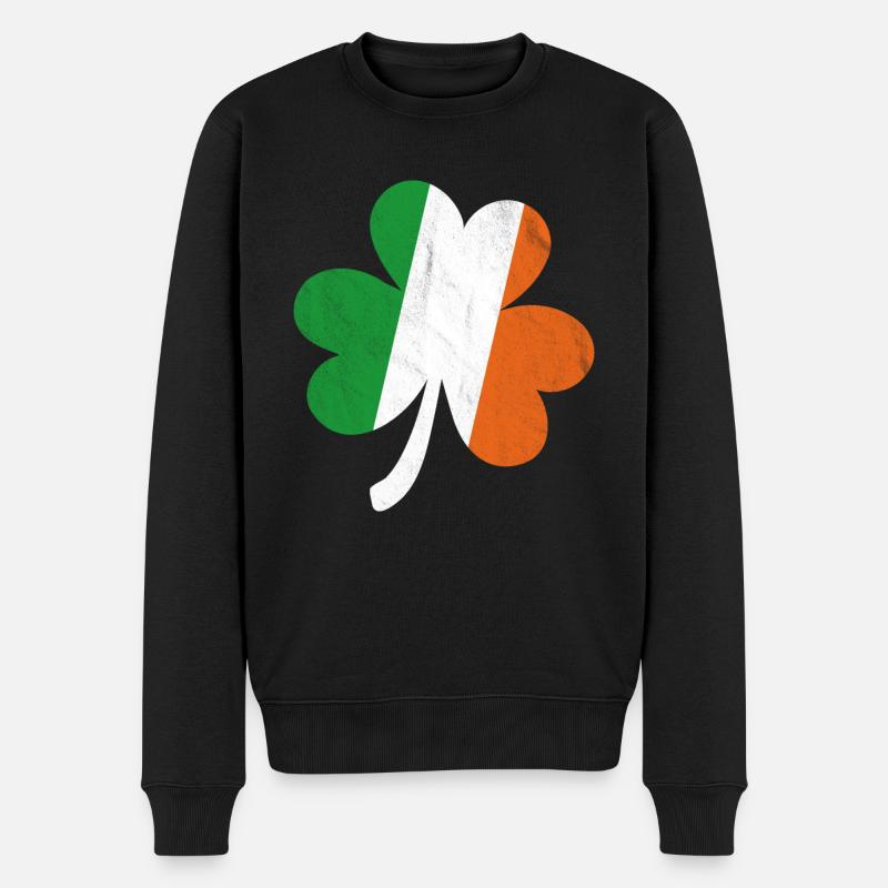 Shamrock drapeau irlandais - Pull Premium bio Homme - noir