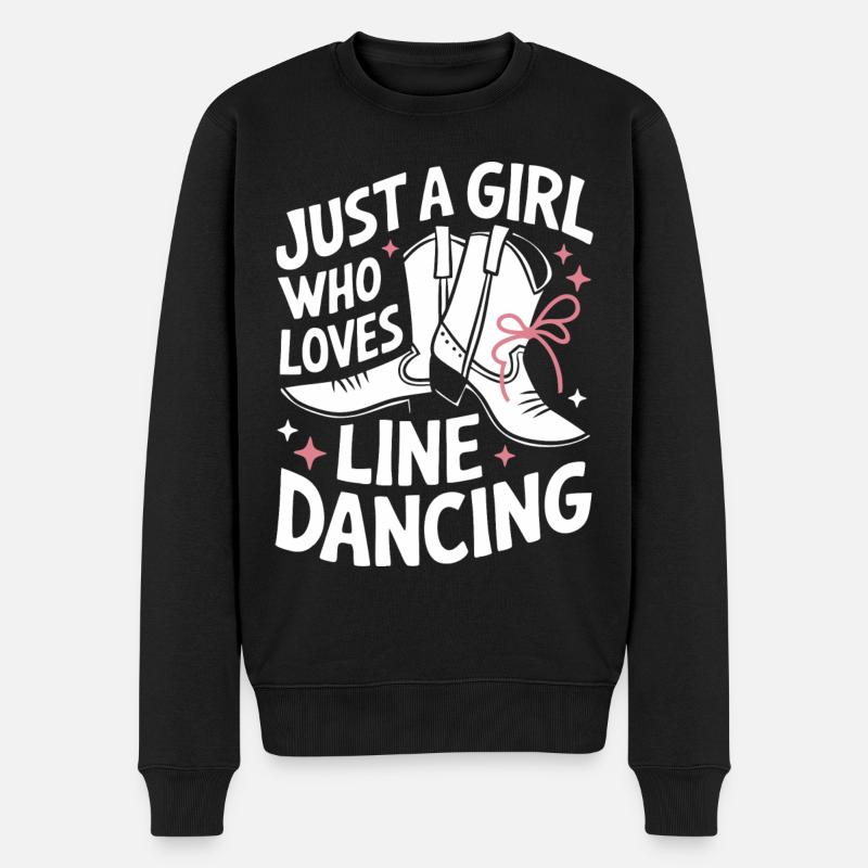 Line Dancing Dancing Dancers - Men's Premium Organic Jumper - black