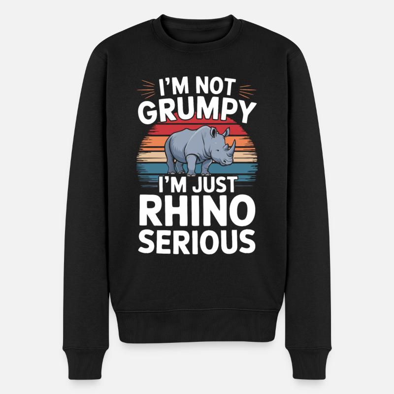 Rhinocéros Rhinocéros - Pull Premium bio Homme - noir