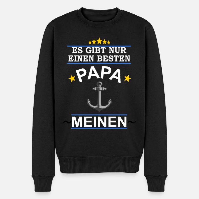 Papa Bester - Männer Premium Bio Pullover - Schwarz