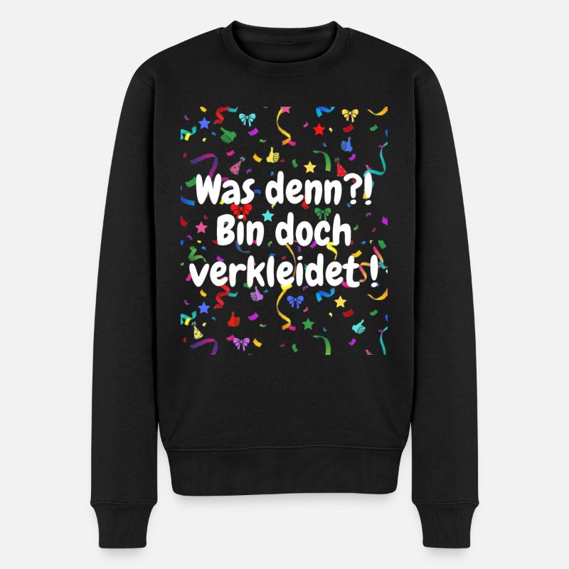 Karneval Kostüm lustiger Kostümersatz Fasching - Männer Premium Bio Pullover - Schwarz