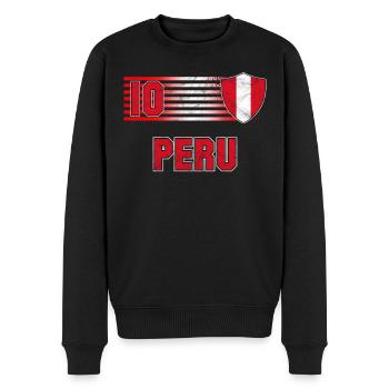 Peru - Men's Premium Organic Jumper - black - Front - Nico (187cm)