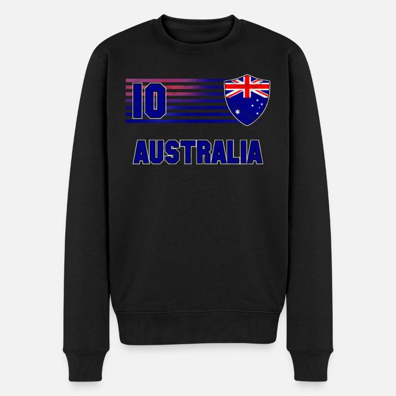 Australien - Männer Premium Bio Pullover - Schwarz