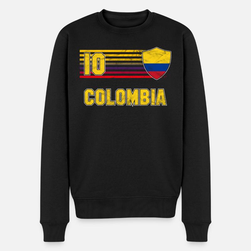 Kolumbien - Männer Premium Bio Pullover - Schwarz