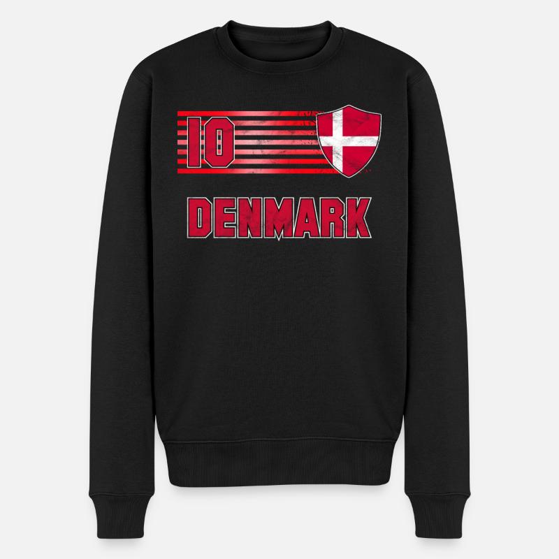 Dänemark - Männer Premium Bio Pullover - Schwarz