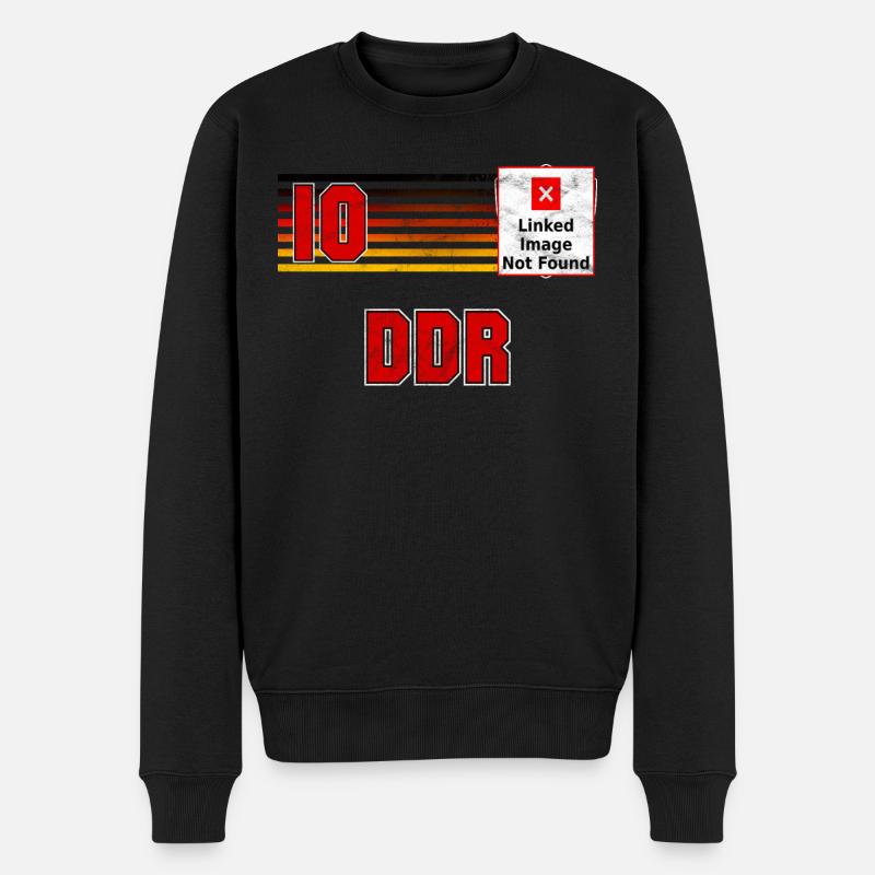DDR - Männer Premium Bio Pullover - Schwarz