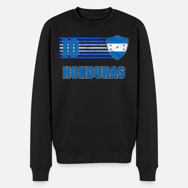 Honduras - Männer Premium Bio Pullover - Schwarz