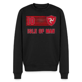 Île de Man - Pull Premium bio Homme - noir - Devant - Nico (187cm)