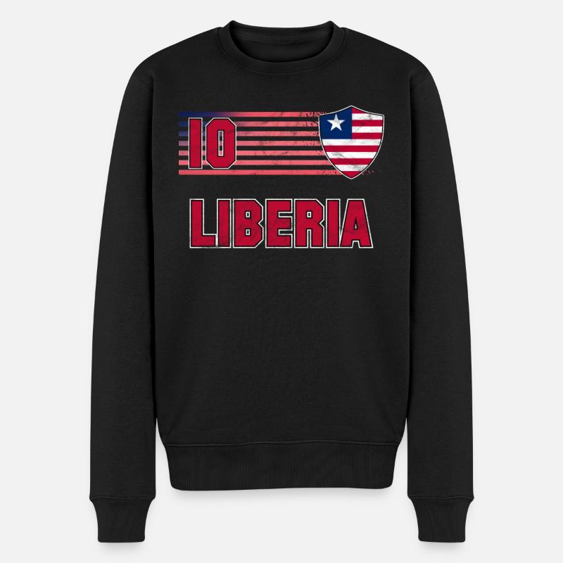 Liberia - Männer Premium Bio Pullover - Schwarz