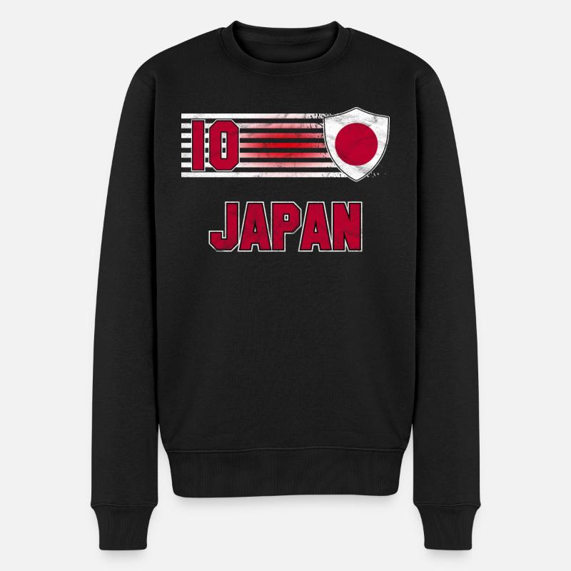 Japan - Männer Premium Bio Pullover - Schwarz