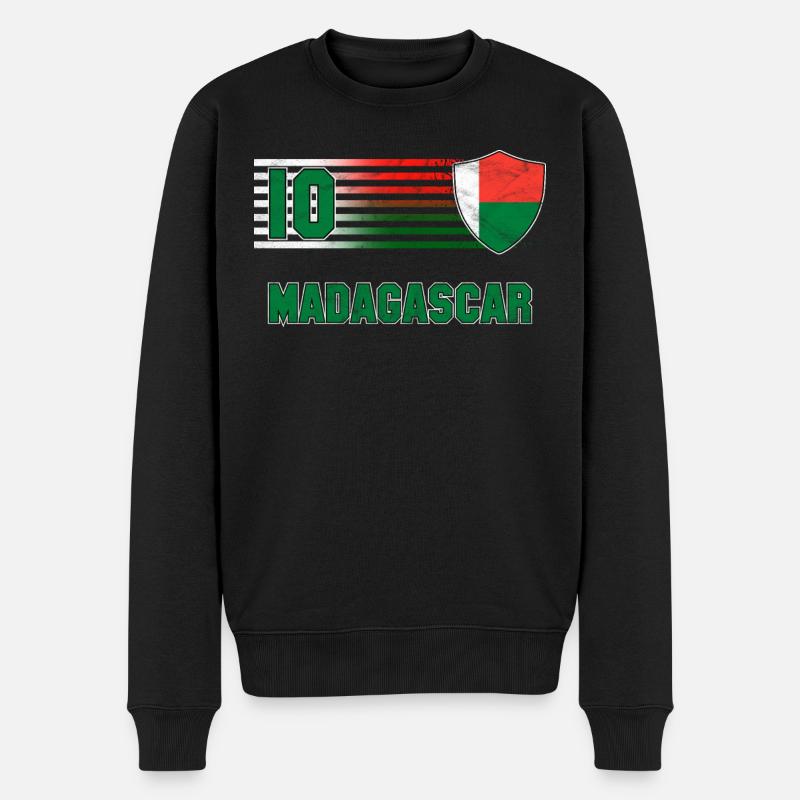 Madagaskar - Männer Premium Bio Pullover - Schwarz