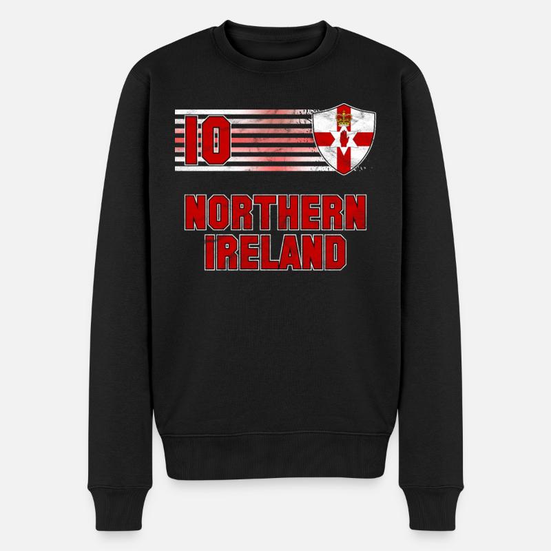 Nordirland - Männer Premium Bio Pullover - Schwarz