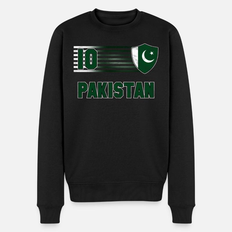 Pakistan - Männer Premium Bio Pullover - Schwarz