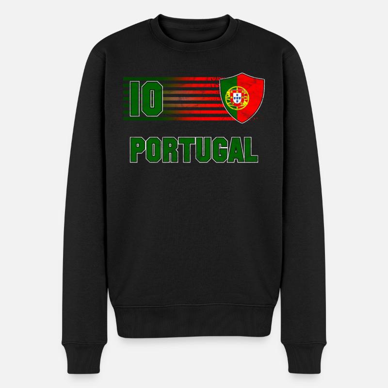 Portugal - Männer Premium Bio Pullover - Schwarz