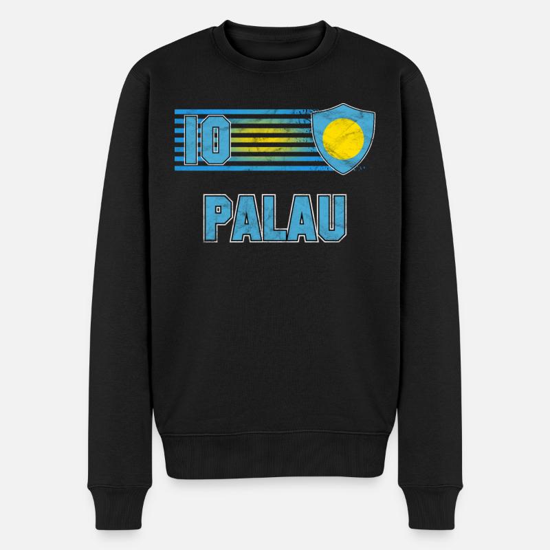 Palau - Männer Premium Bio Pullover - Schwarz