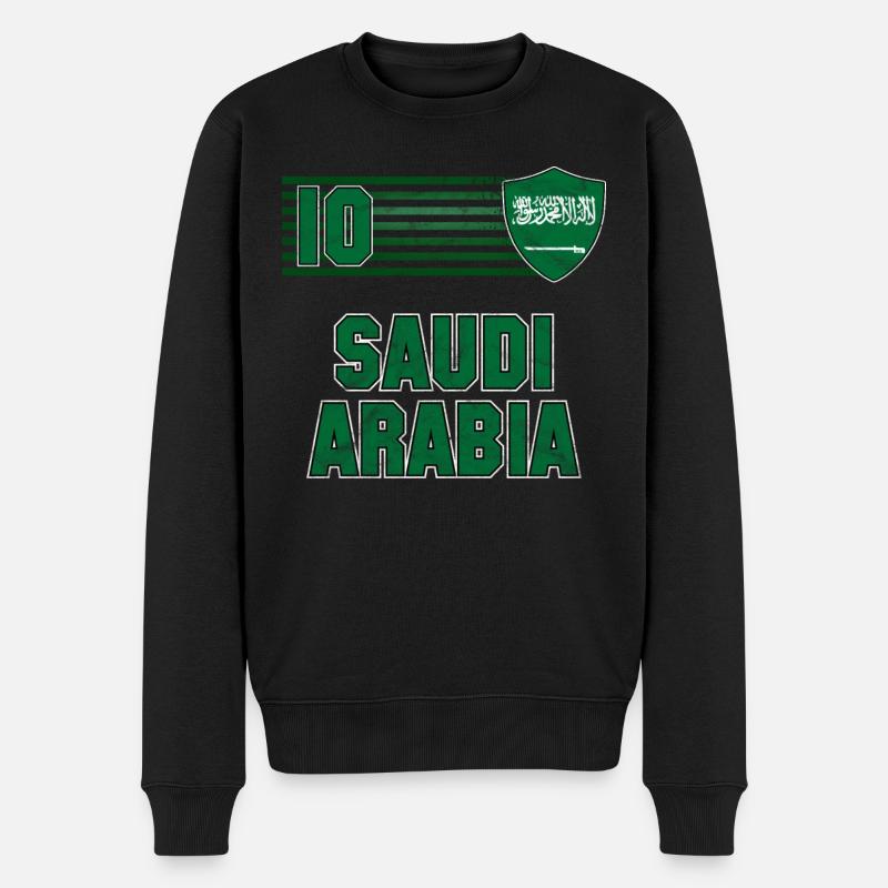 Saudi-Arabien - Männer Premium Bio Pullover - Schwarz