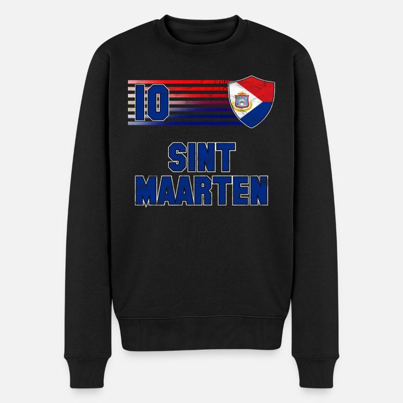 Sint Maarten - Männer Premium Bio Pullover - Schwarz