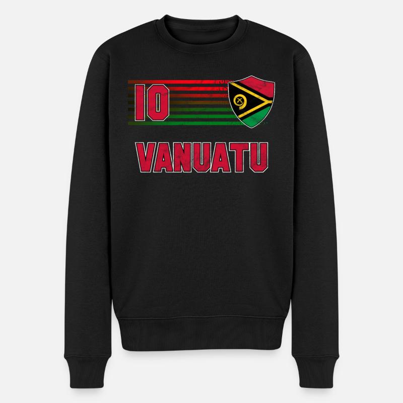 Vanuatu - Männer Premium Bio Pullover - Schwarz