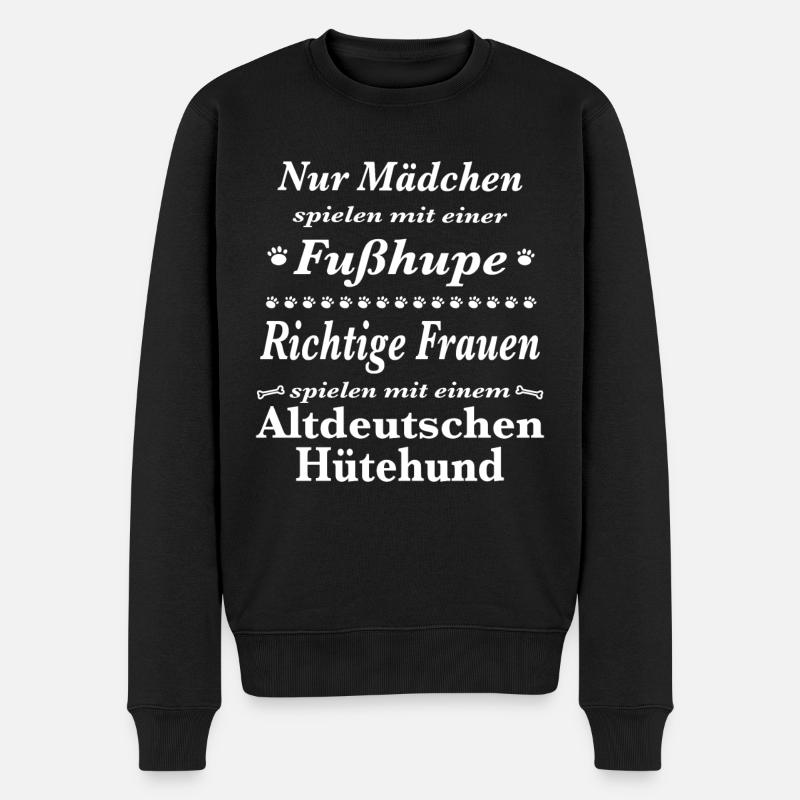 Altdeutschen Hütehund Tshirt Altdeutschen Hütehund - Männer Premium Bio Pullover - Schwarz
