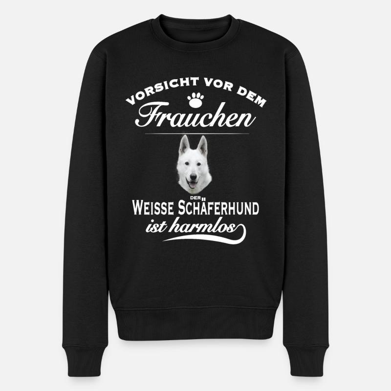 Weißer Schäferhund - Weißer Schäferhund Hund - Männer Premium Bio Pullover - Schwarz