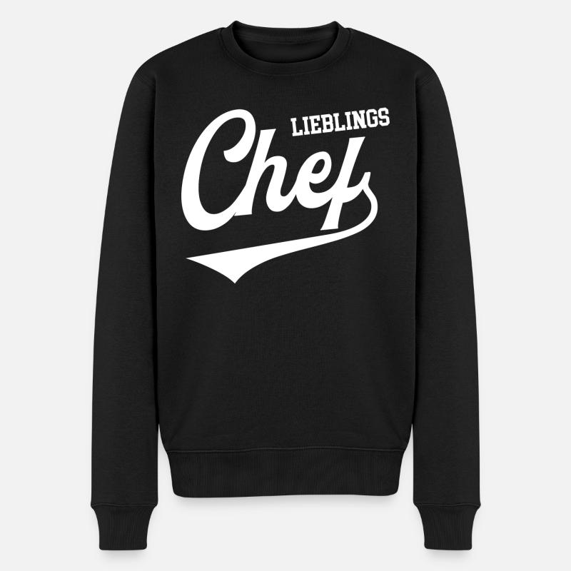 Lieblingschef bester Chef Lieblings Vorgesetzter - Männer Premium Bio Pullover - Schwarz