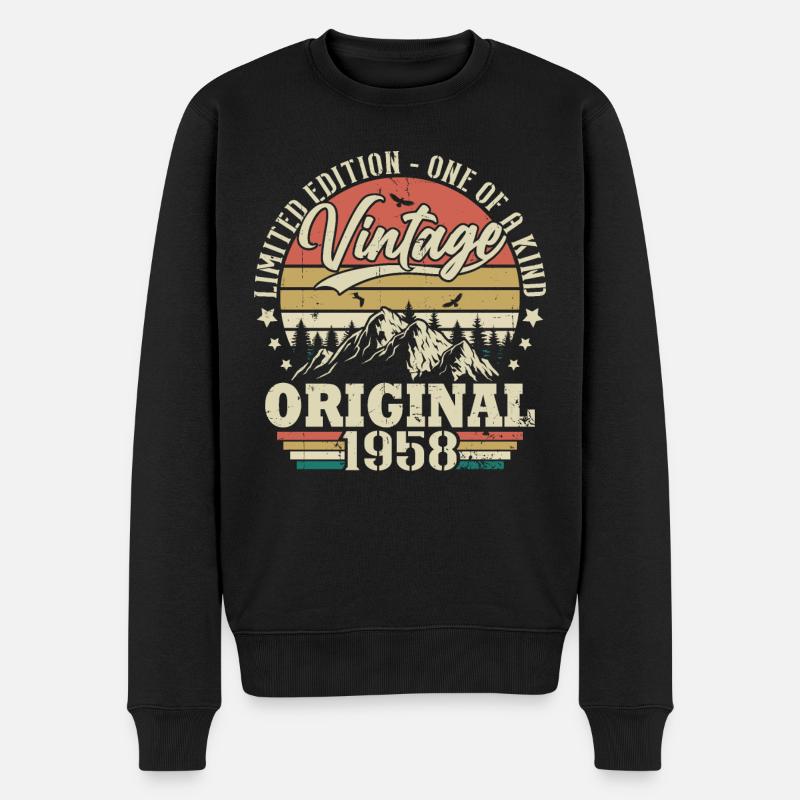 Idée Cadeau D'anniversaire Vintage Original 1958 - Pull Premium bio Homme - noir