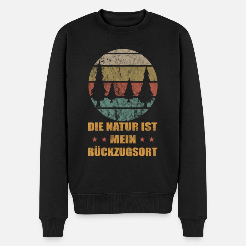 Bergsteigen - Männer Premium Bio Pullover - Schwarz