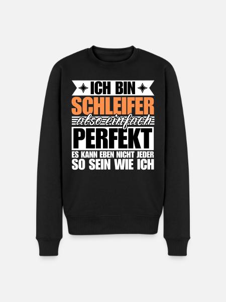 Perfekter Schleifer - Männer Premium Bio Pullover - Schwarz