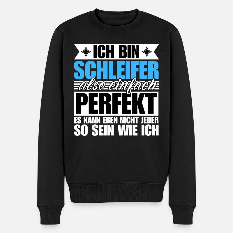 Perfekter Schleifer - Männer Premium Bio Pullover - Schwarz