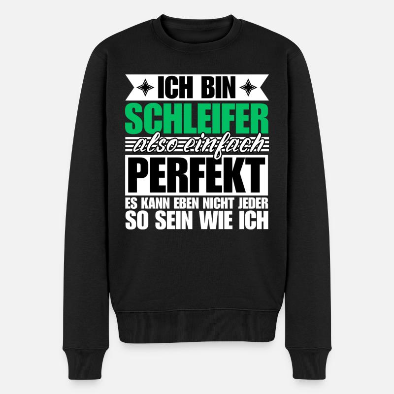 Perfekter Schleifer - Männer Premium Bio Pullover - Schwarz
