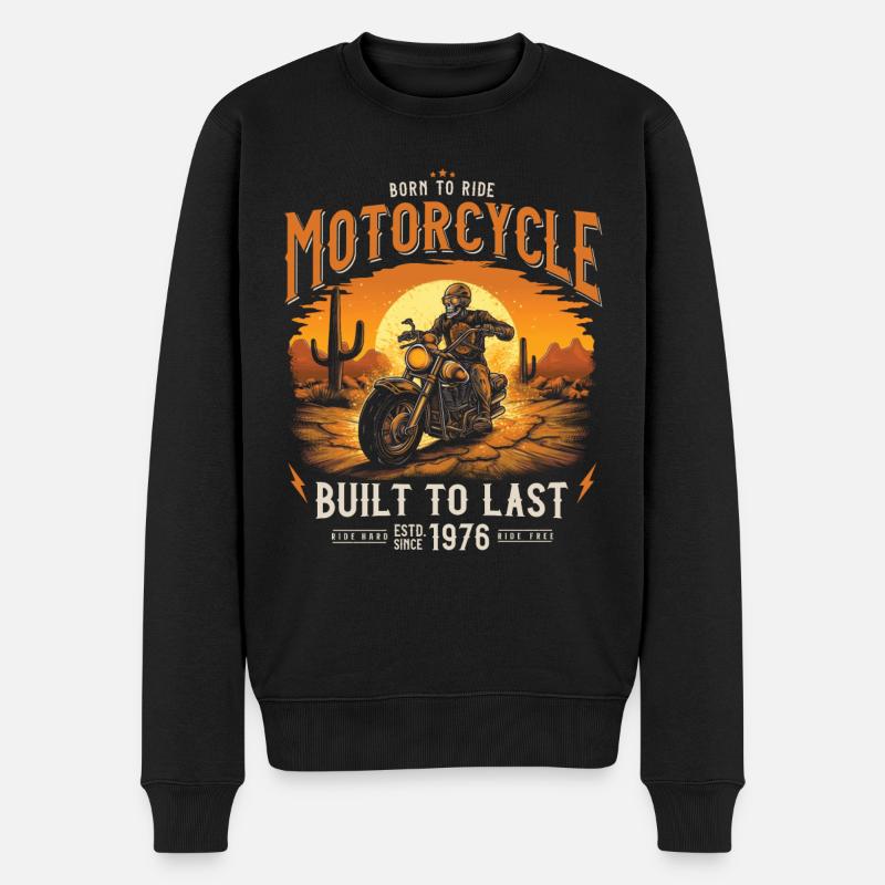 Né en 1976 Motard - Pull Premium bio Homme - noir