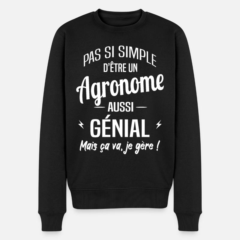 Agronome - Pull Premium bio Homme - noir