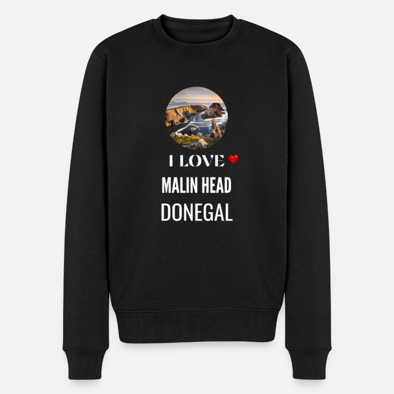 J’aime Malin Head Donegal Irlande - Pull Premium bio Homme - noir