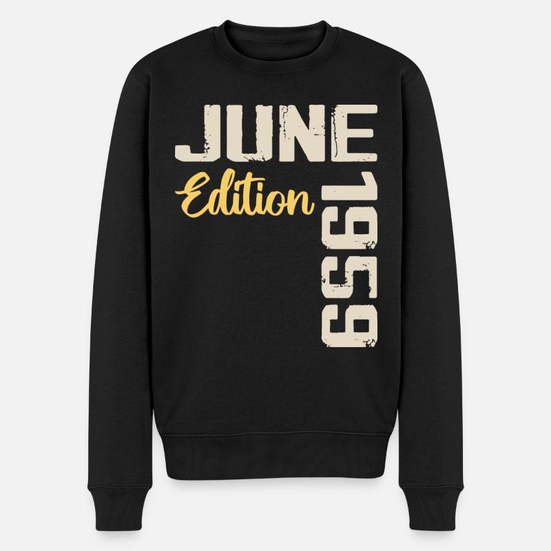 Jahrgang Juni 1959 Geschenk Juni 1959 Geburtstag - Männer Premium Bio Pullover - Schwarz