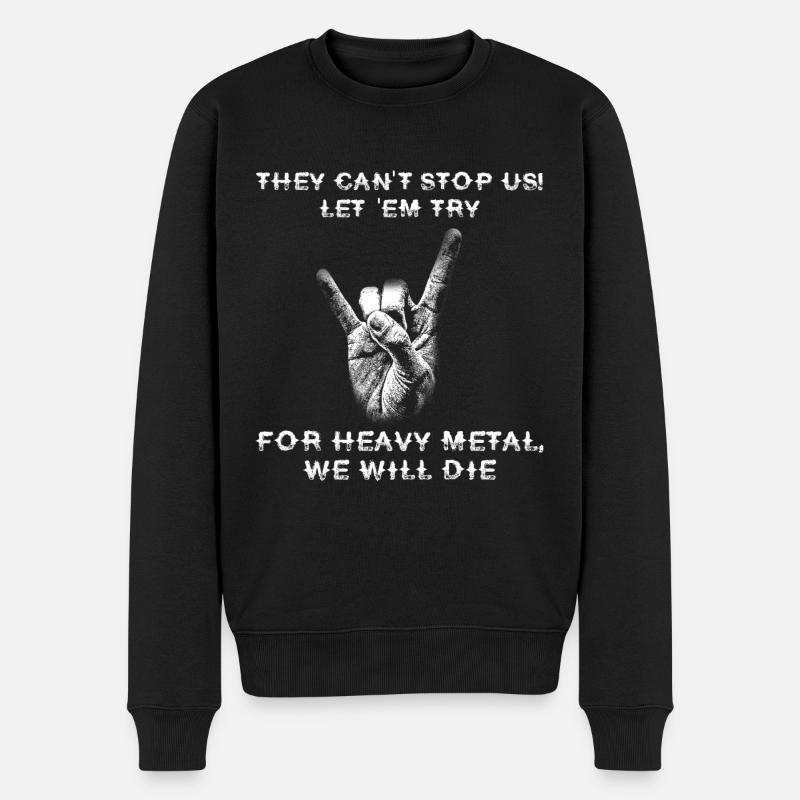 Heavy Metal - Pull Premium bio Homme - noir