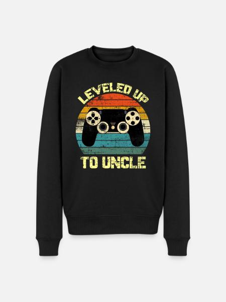 Ny onkel gave / nivelleret op til onkel tees / gave til - Økologisk premium-sweatshirt til mænd - sort