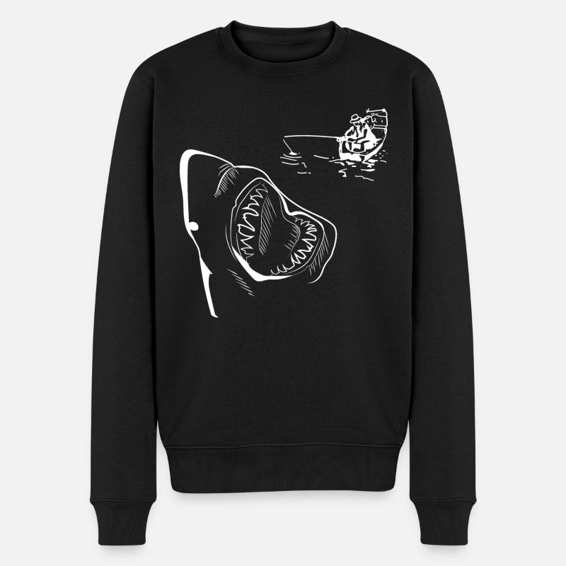Megalodon - Männer Premium Bio Pullover - Schwarz