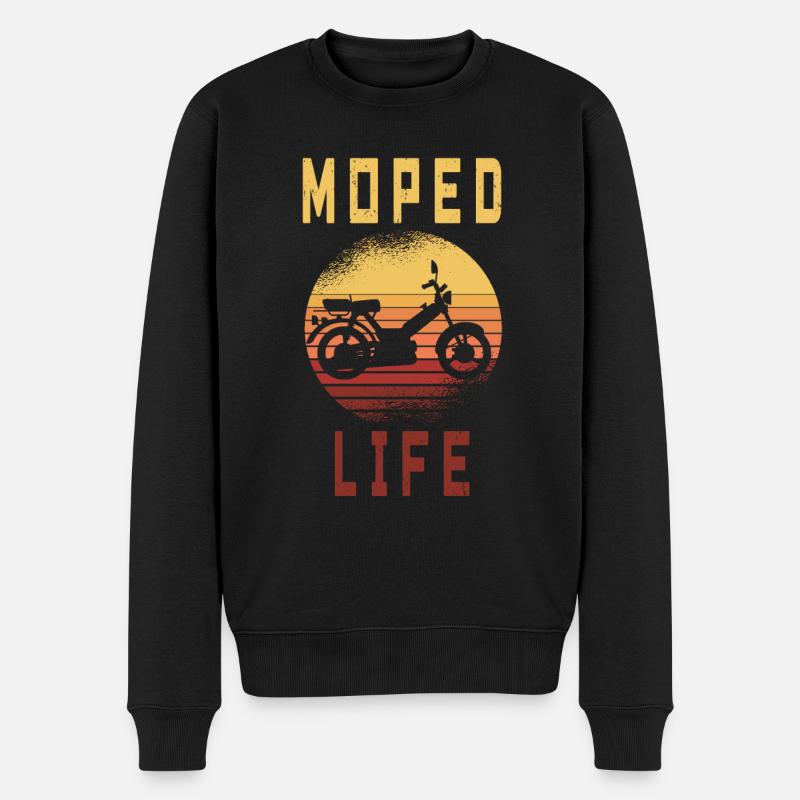 Mobylette Mobylette Mobylette Moby - Pull Premium bio Homme - noir