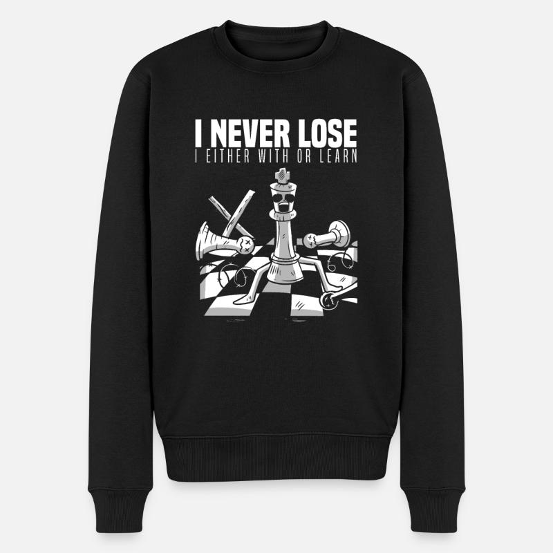 Ich Verliere Nicht Schach Schachmeisterschaft - Männer Premium Bio Pullover - Schwarz