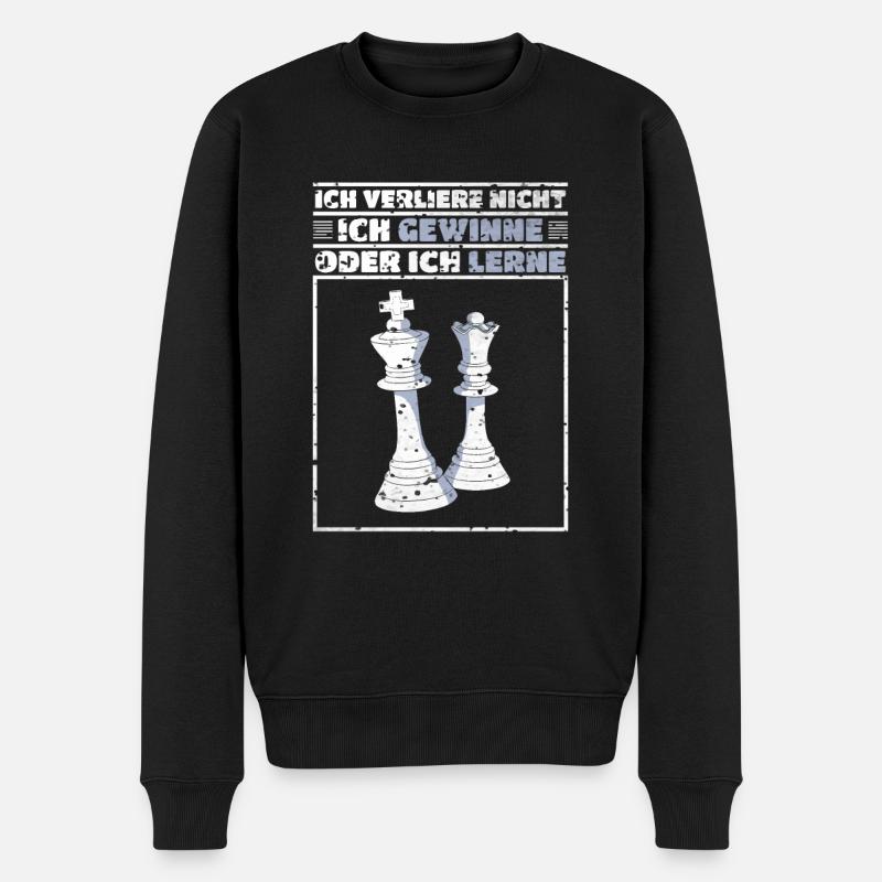 Schach Verliere Nicht Gewinne Oder Lerne Geschenk - Männer Premium Bio Pullover - Schwarz