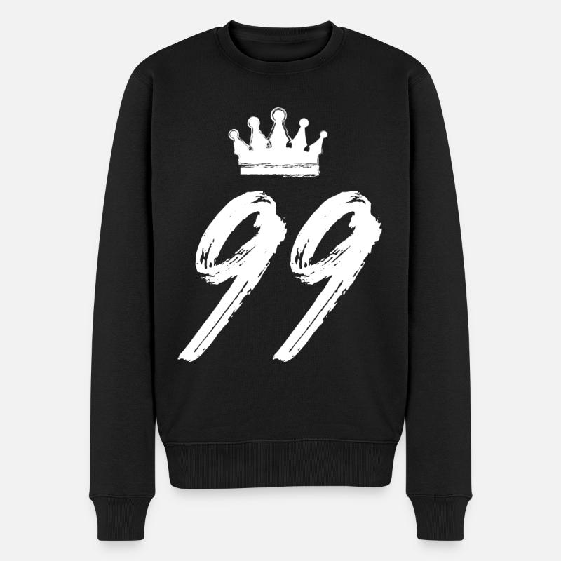 99 Couronne numérique - Pull Premium bio Homme - noir