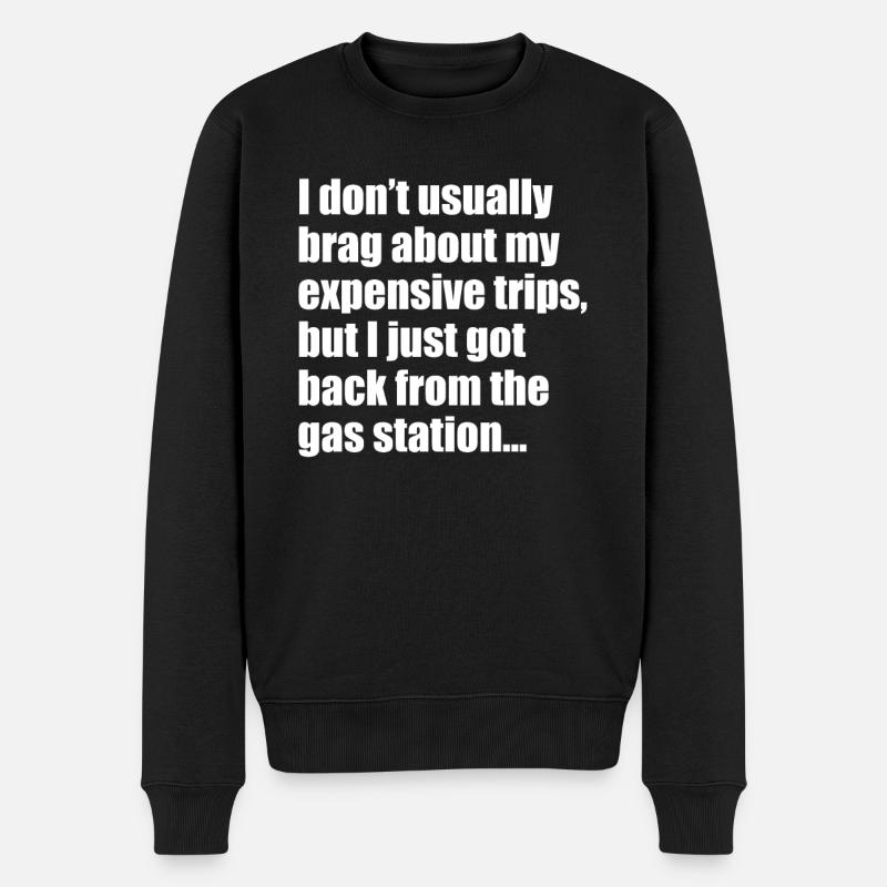 Voyage Cher Excursion Station d’essence - Pull Premium bio Homme - noir
