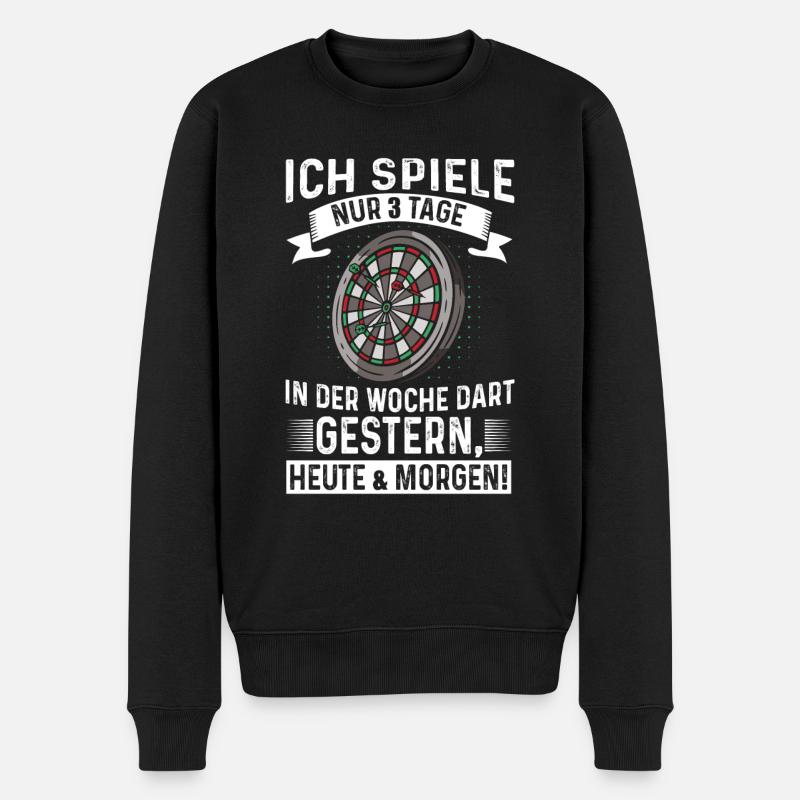 Dart Dartspielen Darttraining Spiele 3 Tage - Männer Premium Bio Pullover - Schwarz