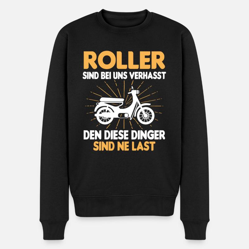 Moped Liebhaber Roller Verhasst Dinger Ne Last - Männer Premium Bio Pullover - Schwarz