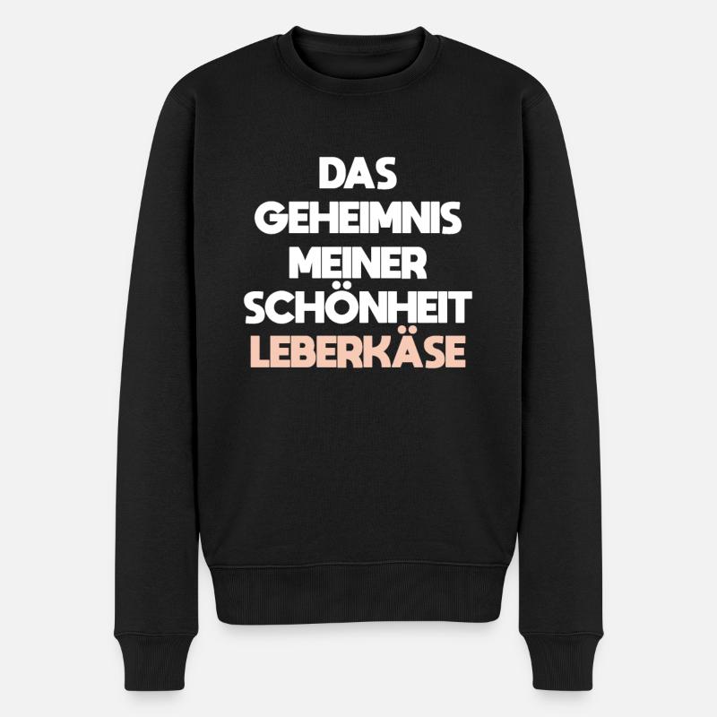 Geheimnis Schönheit Leberkäse Fleischkäsweckle - Männer Premium Bio Pullover - Schwarz