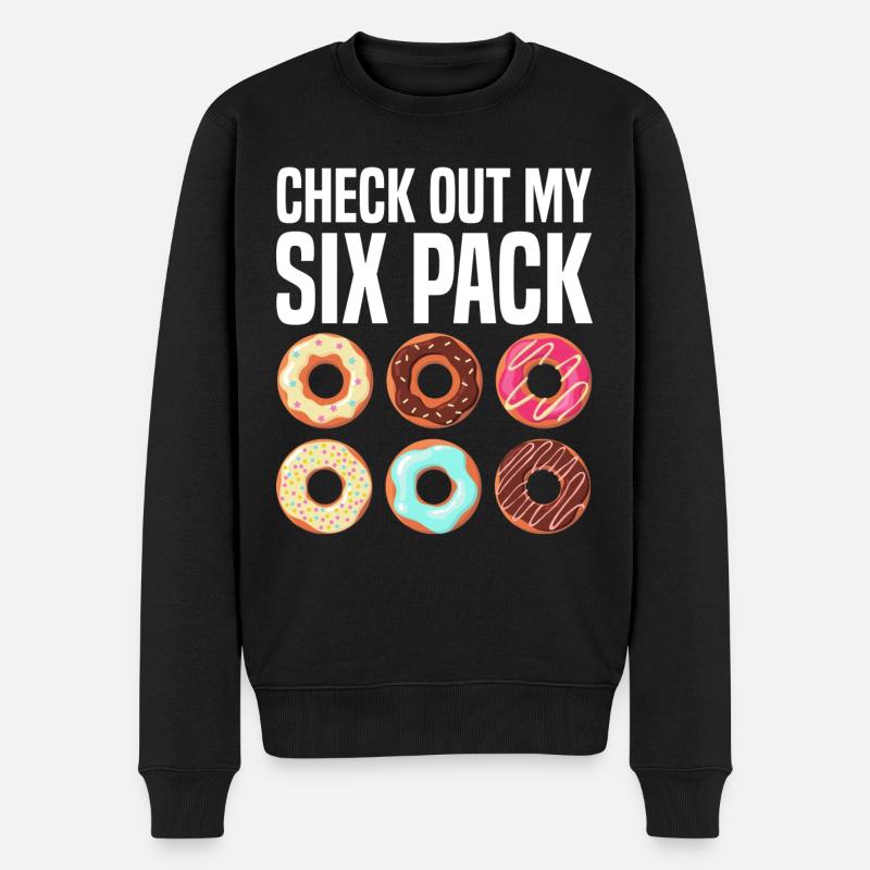 Six pack de beignets - Pull Premium bio Homme - noir