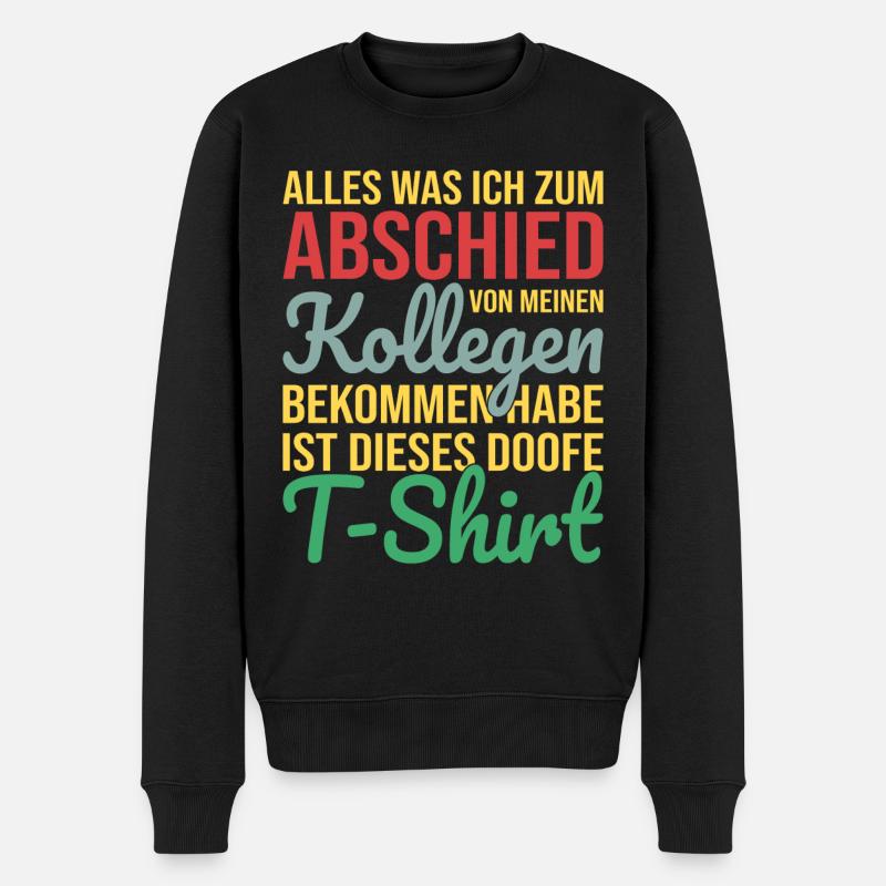 Kollegen Abschied - Männer Premium Bio Pullover - Schwarz