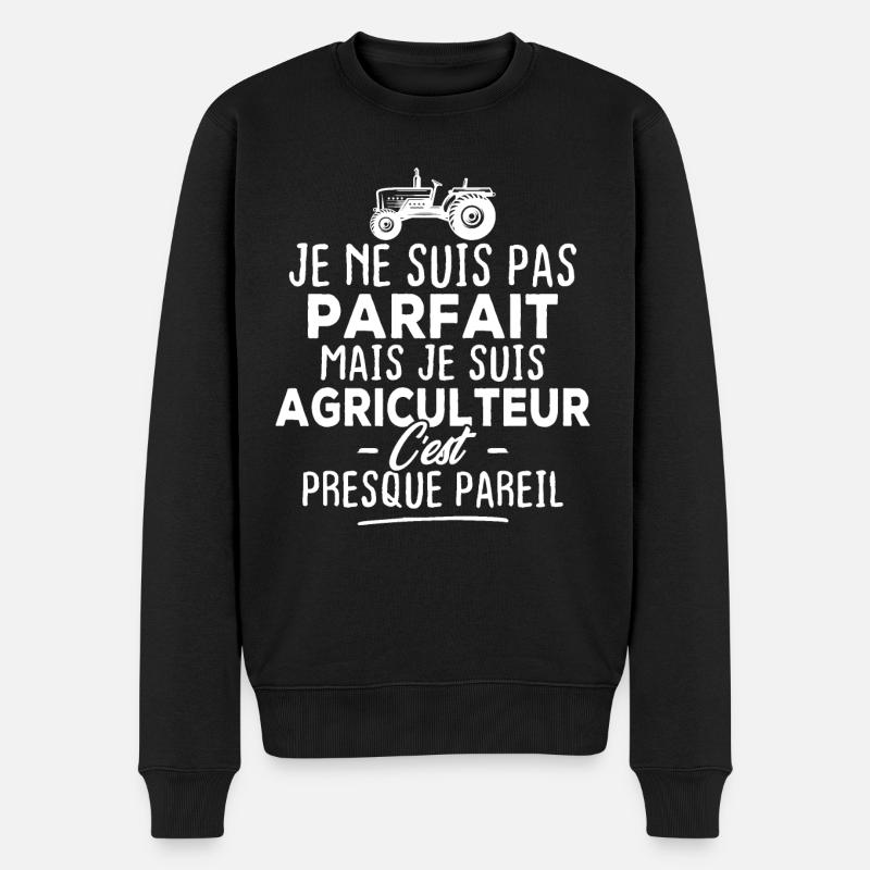 Pas parfait mais je suis Agriculteur - Pull Premium bio Homme - noir