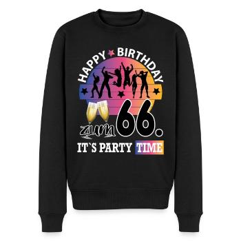 Geburtstag 66 Party People Fete Dancing Tanzen - Männer Premium Bio Pullover - Schwarz - Vorne - Nico (187cm)