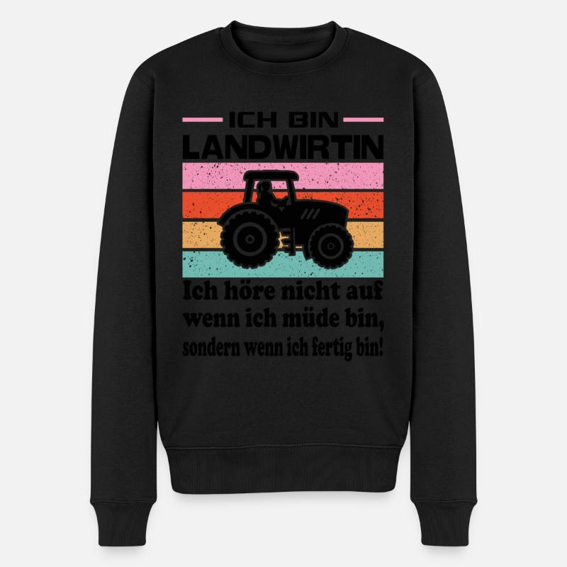 Bäuerin Protest Landwirtin Schnauze voll - Männer Premium Bio Pullover - Schwarz